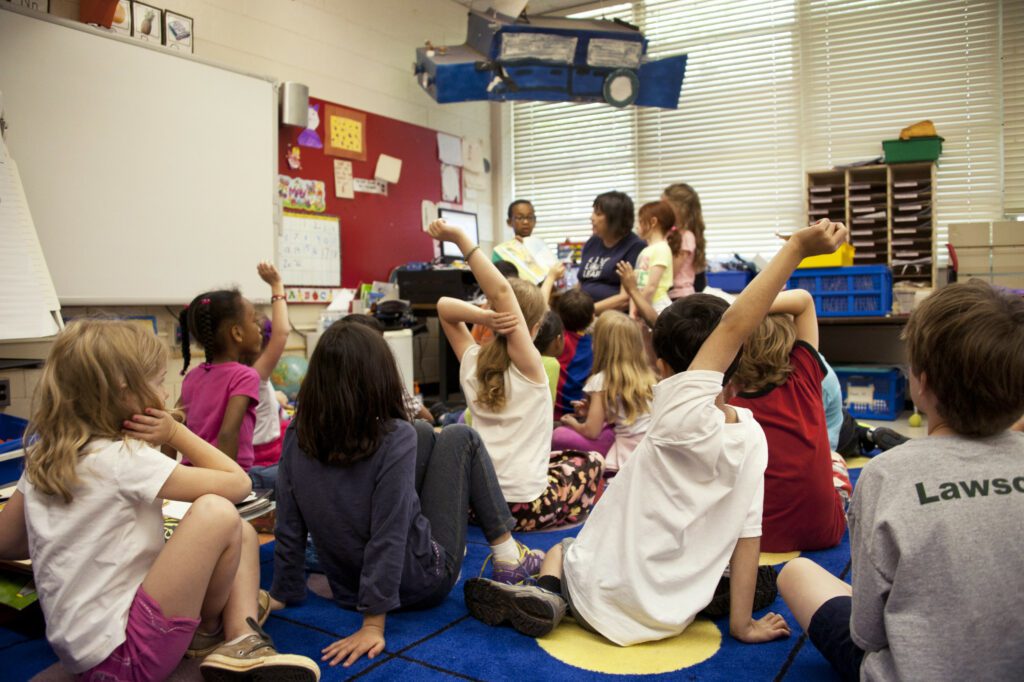 Students in a classroom