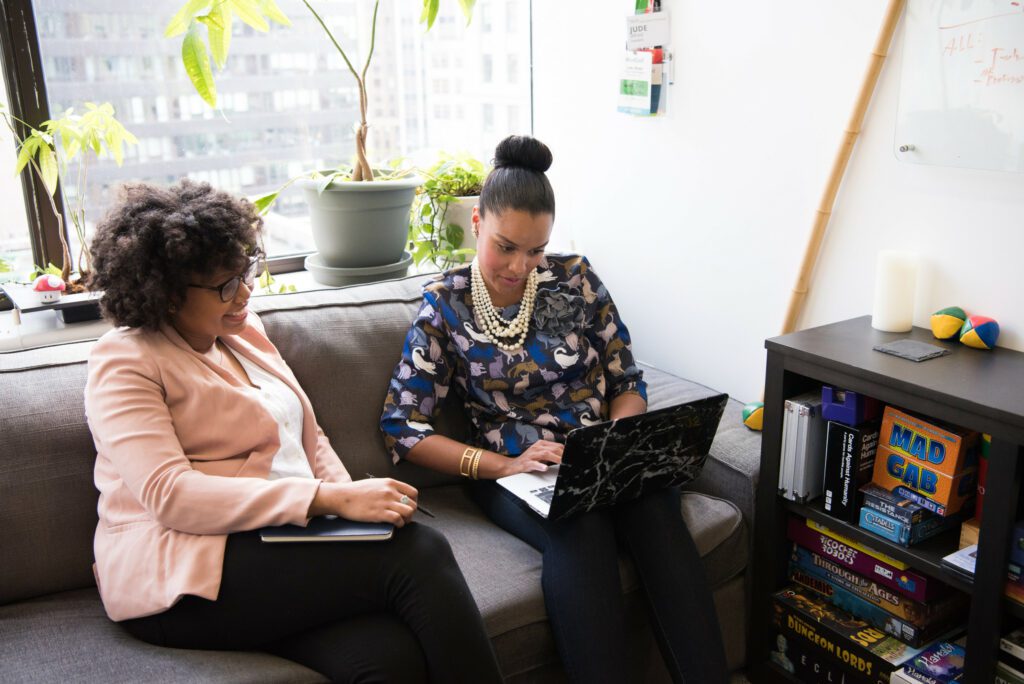 Women participating in a home visit