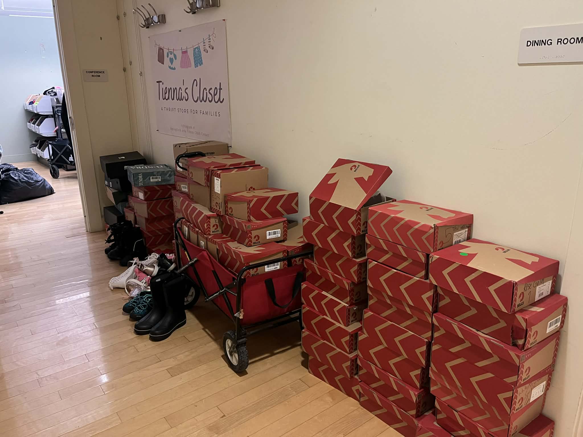 Featured image for “Shoe Donation to Tienna’s Closet”